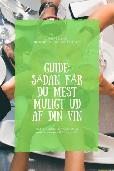 Guide: Sådan får du mest muligt ud af din vin